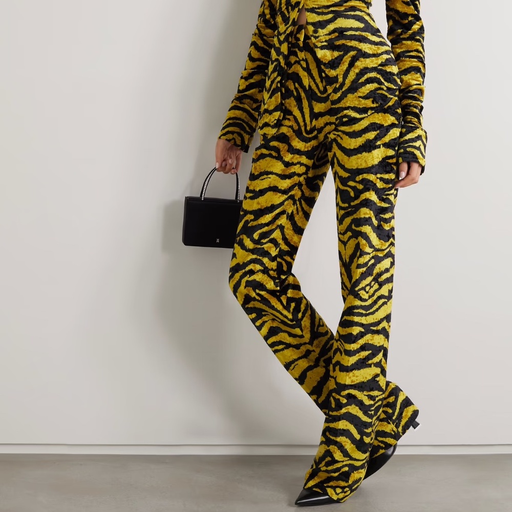The Attico Yellow Tiger Pants
